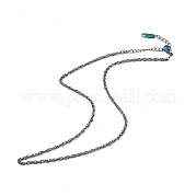 Placage ionique (ip) 304 collier de chaîne de corde en acier inoxydable pour hommes femmes NJEW-K245-010B