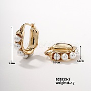 Нежные жемчужные серьги-кольца JZ7732-1