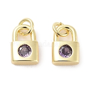 Латунные микро проложить кубического циркония подвески KK-C051-13G-04