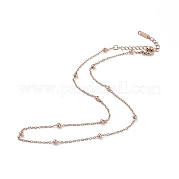 Ion Plating(IP) 304 Stainless Steel Satellite Chain Necklace for Men Women NJEW-K245-011B