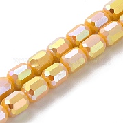 Стеклянные бусины с гальваническим покрытием  EGLA-D030-06D