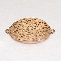 Плоские овальные стойки с латунным филигранным покрытием KK-L147-136