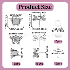 Наборы для изготовления подвесок в виде бабочек и стрекоз своими руками&nbsp;DIY-PH0032-15