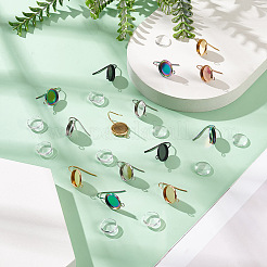 Наборы для самостоятельного изготовления подвесных сережек из нержавеющей стали 304 в виде купола DIY-AN0001-08