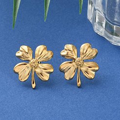 Серьги-гвоздики из нержавеющей стали 304 EJEW-Z081-02G-03