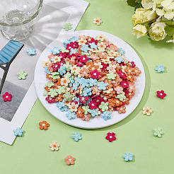 120 шт. вязаные аппликации из пряжи двух цветов с цветочным узором DIY-MA0006-85