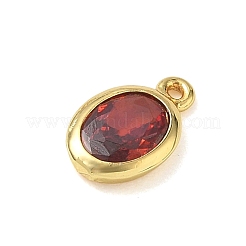 Messing ebnen Zirkonia Charms&nbsp;KK-CBA74BF-02G