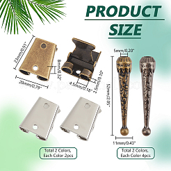 4шт. набор для изготовления галстуков-боло 2 цветов DIY-PH0022-02