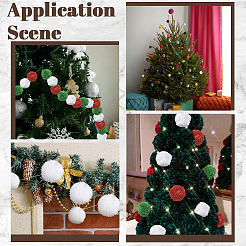 24 шт. 3-цветный шерстяной мягкий помпон&nbsp;DIY-SC0031-30C