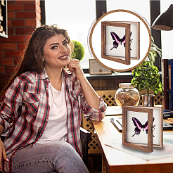 Деревянные презентационные коробки для ювелирных изделий с белым ковриком из пеноматериала eva внутри ODIS-WH0061-06C