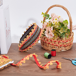 Блестящая кружевная лента из полиэстера&nbsp;OCOR-WH0080-32D