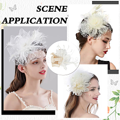 Женские заколки для волос из кожи аллигатора с перьями OHAR-WH0034-13B