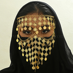 Ближневосточный старинный латунный монетный кисточка для лица вуаль праздничный аксессуар для вечеринки RO3391