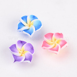 Handgemachten Polymer Clay 3 d Blume Plumeria Perlen&nbsp;CLAY-Q192-12mm-M