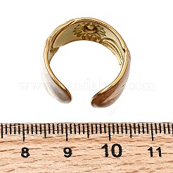 Anelli aperti a bracciale largo in acciaio inossidabile 304 smaltato per donna&nbsp;SA-K003-02G