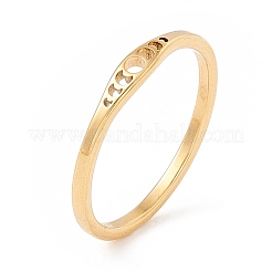 Bague en acier inoxydable 201 avec phases de lune pour femme&nbsp;RJEW-A006-06G-1