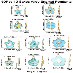 60шт 10 стиля подвески из сплава с эмалью&nbsp;FIND-CJ0002-33