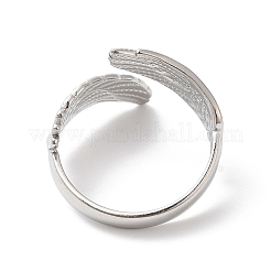 Кольцо-манжета с двумя крыльями из нержавеющей стали 304&nbsp;RJEW-K245-41P