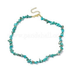 Collier de perles de copeaux de howlite naturelle&nbsp;NJEW-JN04616-07