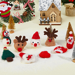 9 Stück 9 Stile Weihnachten Wolle Nadelfilz Handwerk&nbsp;AJEW-FH0005-27