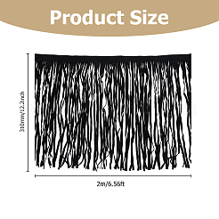 2 м отделка бахромой из искусственной кожи и замши&nbsp;DIY-HS0002-24A