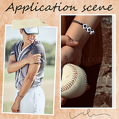 20шт пластиковый футбольный браслет из бисера&nbsp;BJEW-SP0001-20