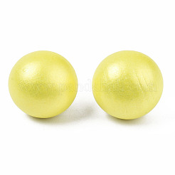 Расписные полукруглые деревянные серьги для девочек и женщин EJEW-T017-02G