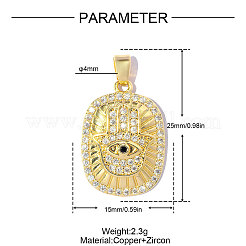 Colgantes de latón micro pavimento negro circonita cúbica&nbsp;CU-OY001-13G
