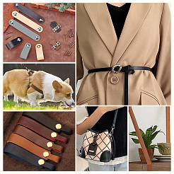 2 м плоский односторонний ремешок из искусственной кожи с рисунком личи&nbsp;LC-WH0010-02B-02