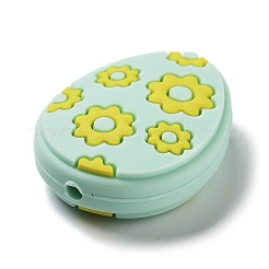 Uovo di pasqua con perline di silicone a forma di fiore&nbsp;SIL-R014-06A