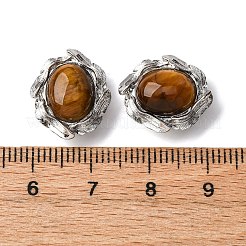 Натуральные овальные многорядные звенья из тигрового глаза&nbsp;G-G207-02P-07