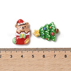 Кабошоны из непрозрачной рождественской смолы CRES-D323-01