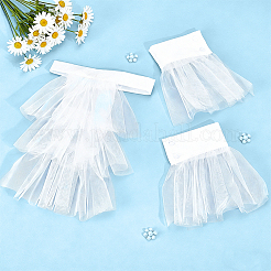 Ensembles de faux cols et poignets amovibles en tissu mesh&nbsp;DIY-WH0591-540