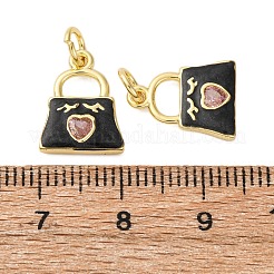 Ottone micro spianare pendenti zirconi&nbsp;KK-D390-07G
