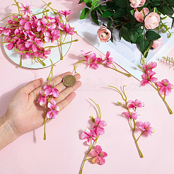 30шт тканевая искусственная ветка цветущей сливы&nbsp;AJEW-SC0031-60B