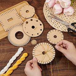 1 Set mit 6 Webbrettern zum Stricken von Armbändern aus Holz.&nbsp;TOOL-BC0002-99
