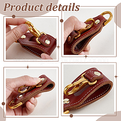 1 шт. брелок для ключей из воловьей кожи с петлей для ремня&nbsp;AJEW-GA0008-81