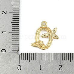 Breloques de connecteur de lettres en laiton cristal strass&nbsp;KK-S395-06G-Q