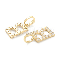 Pendentifs en laiton zircon cubique transparent&nbsp;ZIRC-J039-18G-B