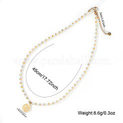 Collana corta con ciondolo in acciaio inossidabile 304 con medaglia di San Benedetto&nbsp;LS-AB8901