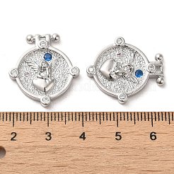 Латунные микропаве прозрачные подвески с фианитом KK-G481-07P