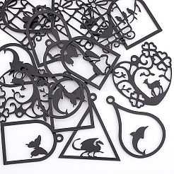 32 pendentif creux en acrylique de la série 8 styles d'animaux&nbsp;SACR-OC0001-04
