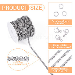 Наборы для изготовления браслетов/ожерельев из нержавеющей стали 304 своими руками&nbsp;DIY-TA0011-27A
