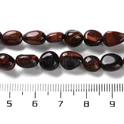 Нити бусин из натурального красного тигрового глаза G-P497-01C-46