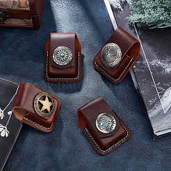 Кожаная сумка для хранения зажигалки AJEW-WH0277-47