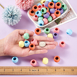 120 шт. 6-х цветная бусина из дерева теасэ WOOD-CD0001-07