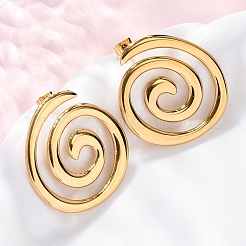 Серьги-гвоздики из нержавеющей стали 304&nbsp;LS-EJEW-F357-01G-01