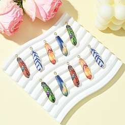 10шт 5 цвета подвески из сплава с покрытием стойки&nbsp;FIND-YW0005-31