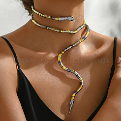 Железные колье-чокеры в форме змеи NJ6393-3