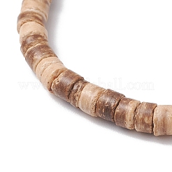 Натуральный кокос с синтетическими бирюзовыми бусинами эластичные браслеты для мужчин и женщин&nbsp;BJEW-JB11743-01